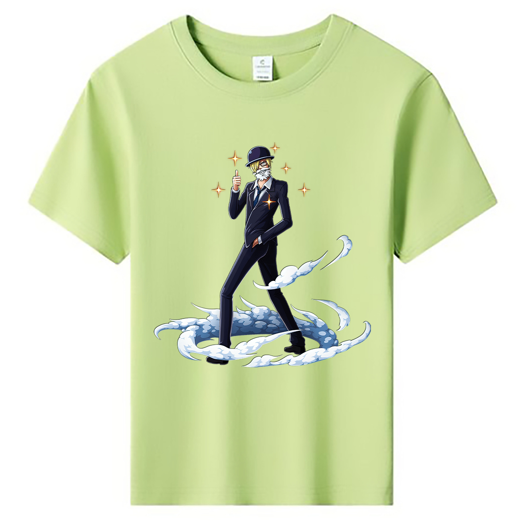 （画像用） ワンピース サンジ ONE PIECE Sanji 綿100％キッズTシャツ（フロントプリント）
